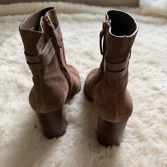 Tory Burch Leigh Lug Sole Bootie in Suede brown - Picture 6 of 10